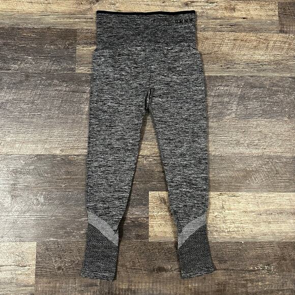 DKNY Sport Women's Gray Solid Stretch High Rise Athleisure Leggings Size XS - Picture 2 of 5